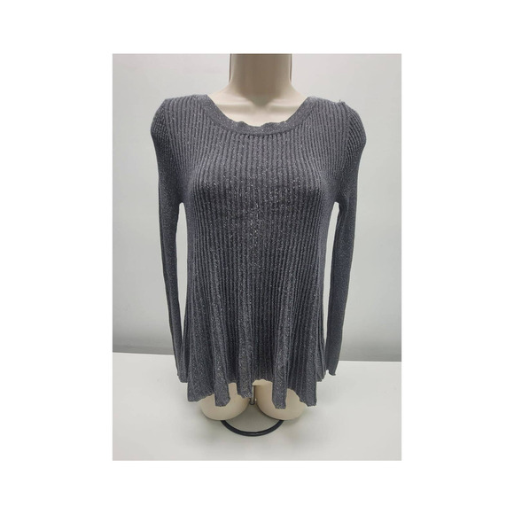 Cable & Gauge Sweaters - Women's Blouse Pullover Sweater Cable & Gauge Size Small - Gray